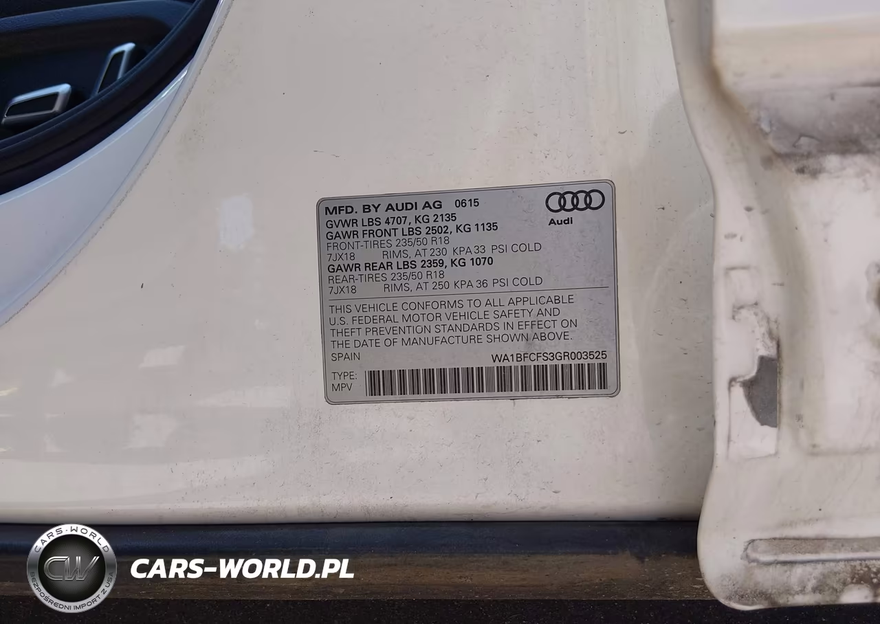2016 Audi Q3 2.0T Premium Plus VIN:WA1BFCFS3GR003525 - 9