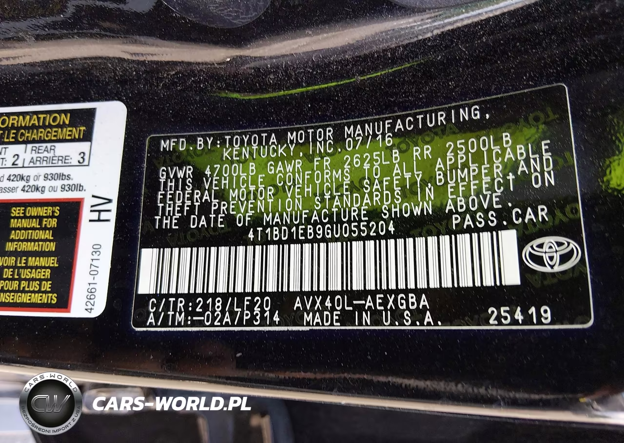 2016 Toyota Avalon Hybrid Xle VIN:4T1BD1EB9GU055204 - 9