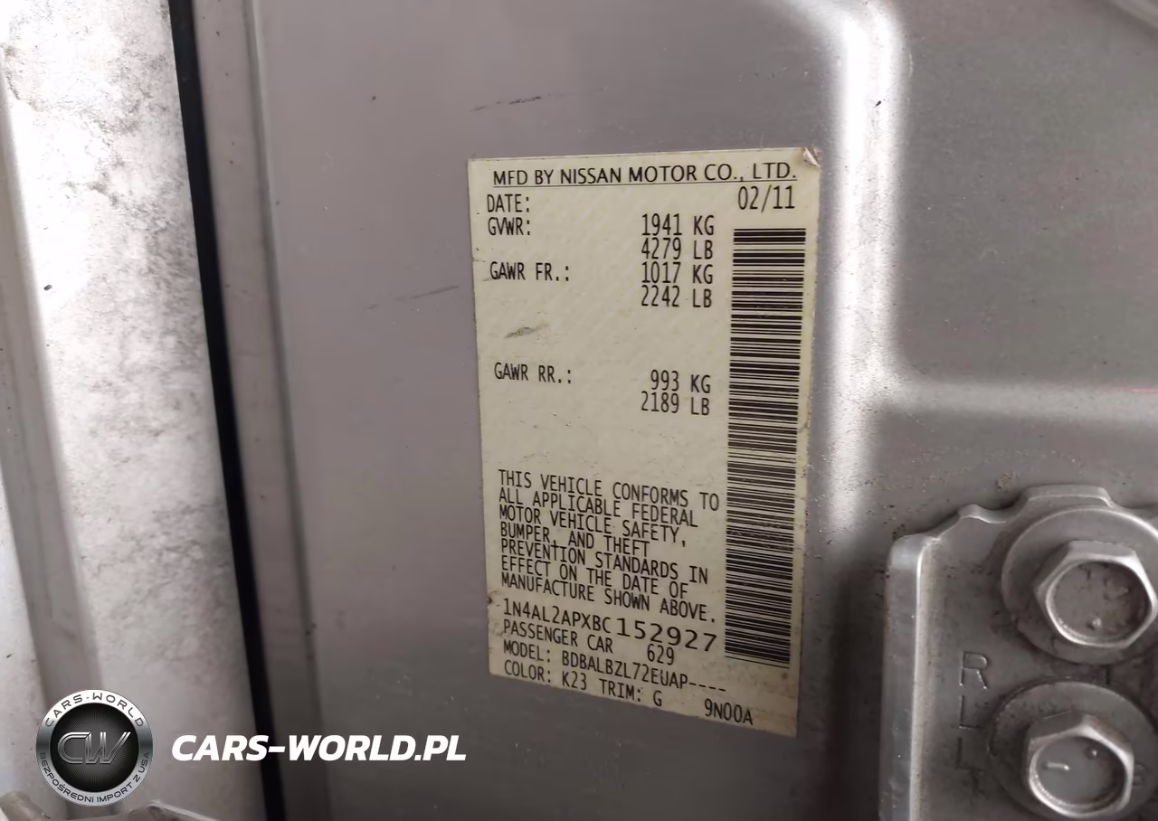 2011 Nissan Altima 2.5 S VIN:1N4AL2APXBC152927 - 9