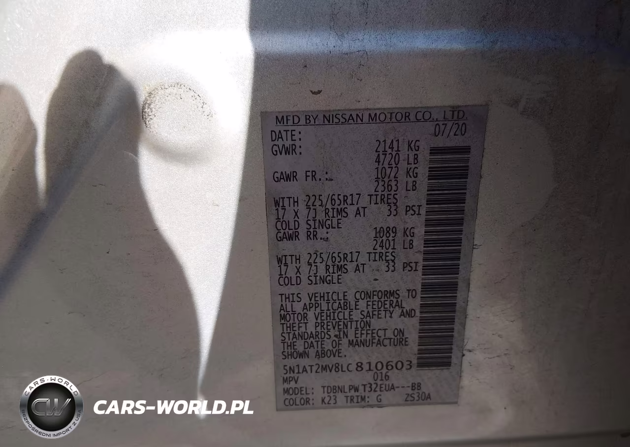 2020 Nissan Rogue S Intelligent Awd VIN:5N1AT2MV8LC810603 - 9