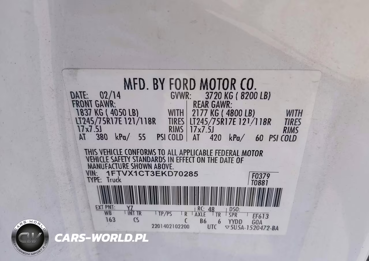 2014 Ford F-150 Xl VIN:1FTVX1CT3EKD70285 - 9