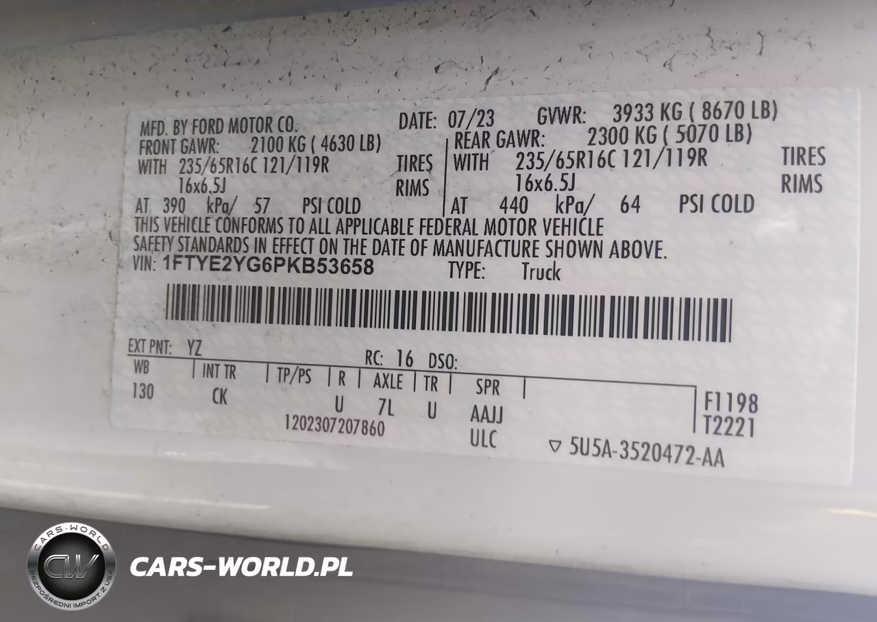 2023 Ford Transit-150 VIN:1FTYE2YG6PKB53658 - 9