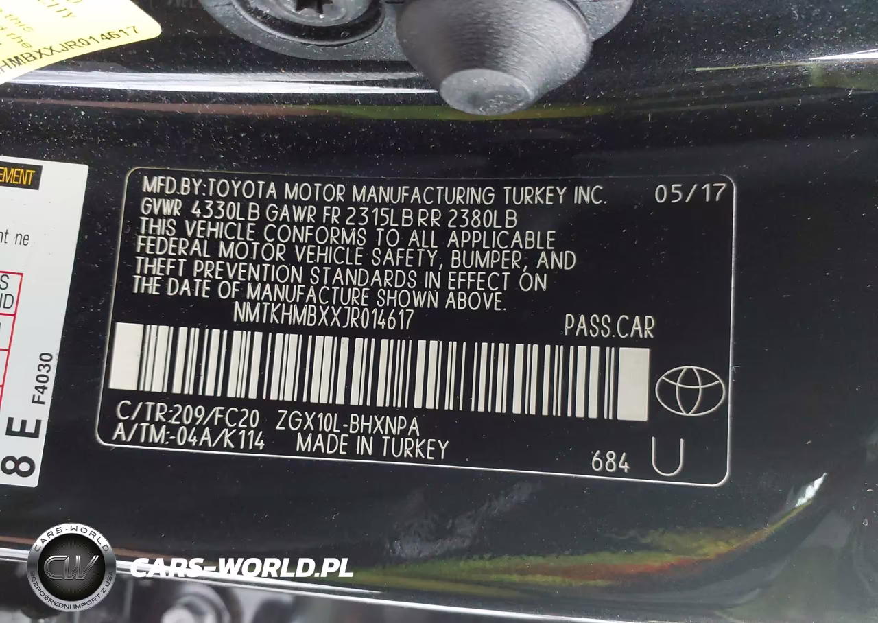 2018 Toyota C-Hr Xle VIN:NMTKHMBXXJR014617 - 9