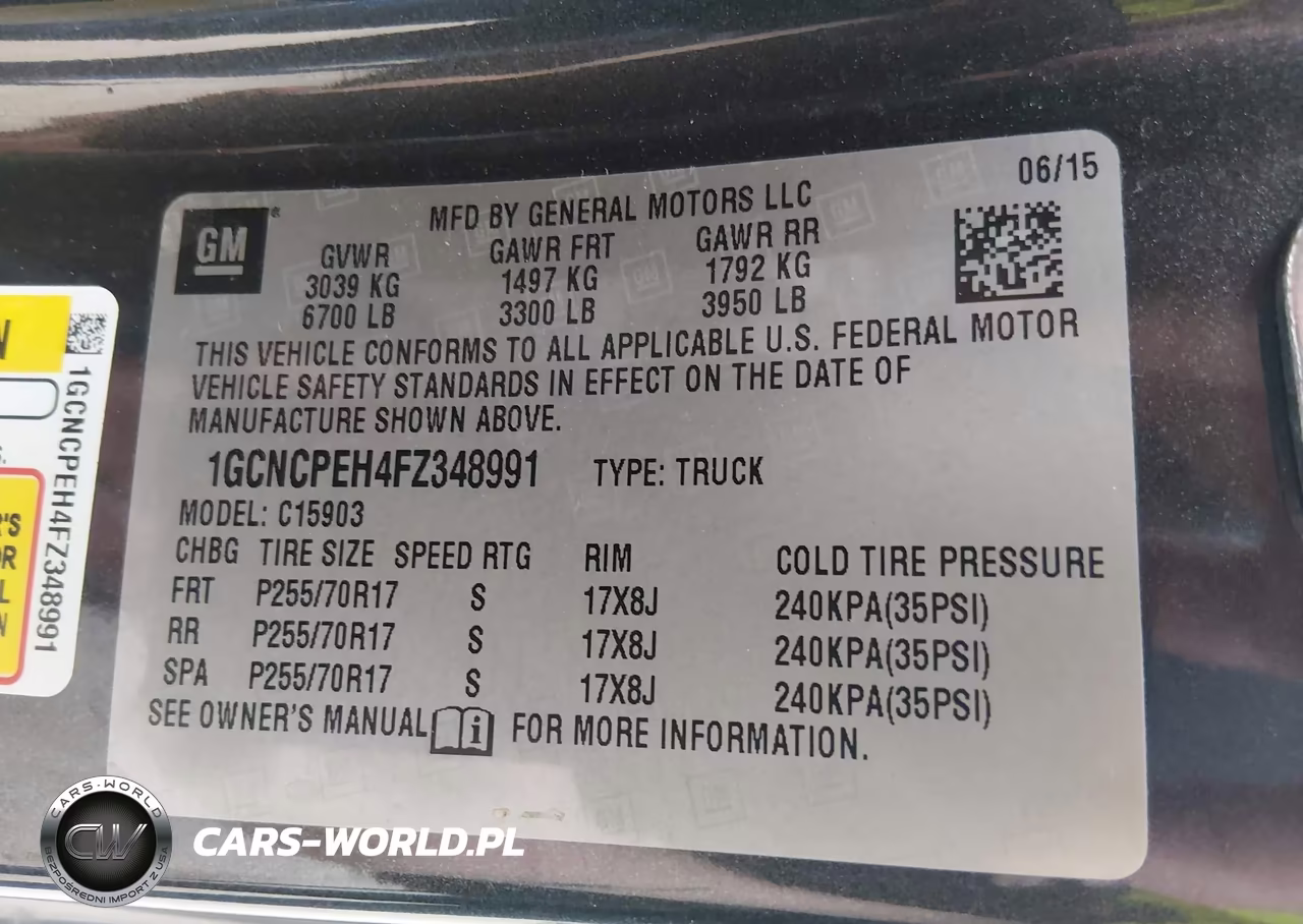 2015 Chevrolet Silverado 1500 Wt VIN:1GCNCPEH4FZ348991 - 9