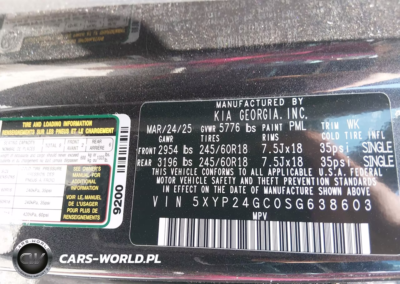 2025 Kia Telluride Lx VIN:5XYP24GC0SG638603 - 9