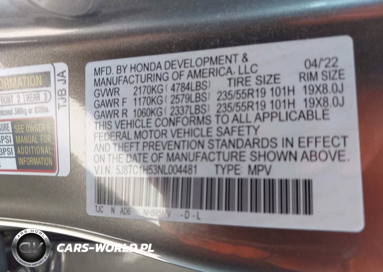 2022 Acura Rdx Technology Package VIN:5J8TC1H53NL004481 - 9