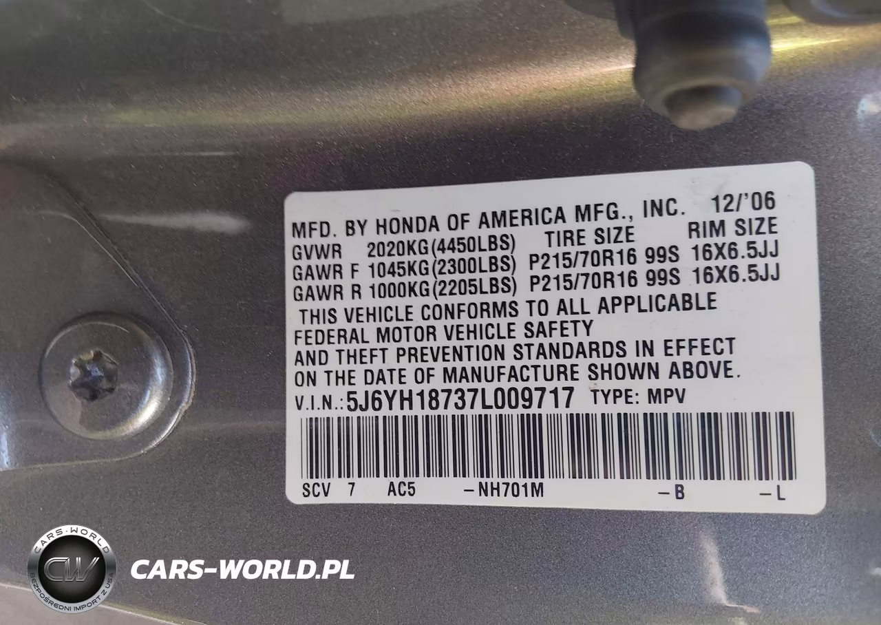 2007 Honda Element Ex VIN:5J6YH18737L009717 - 9