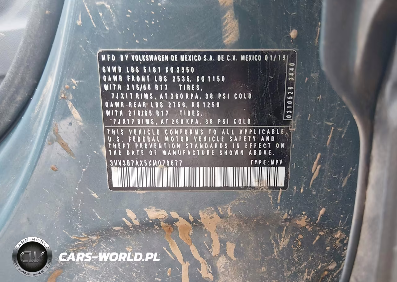 2019 Volkswagen Tiguan 2.0T Se-2.0T Sel-2.0T Sel R-Line-2.0T Sel R-Line Black VIN:3VV3B7AX5KM079677 - 9