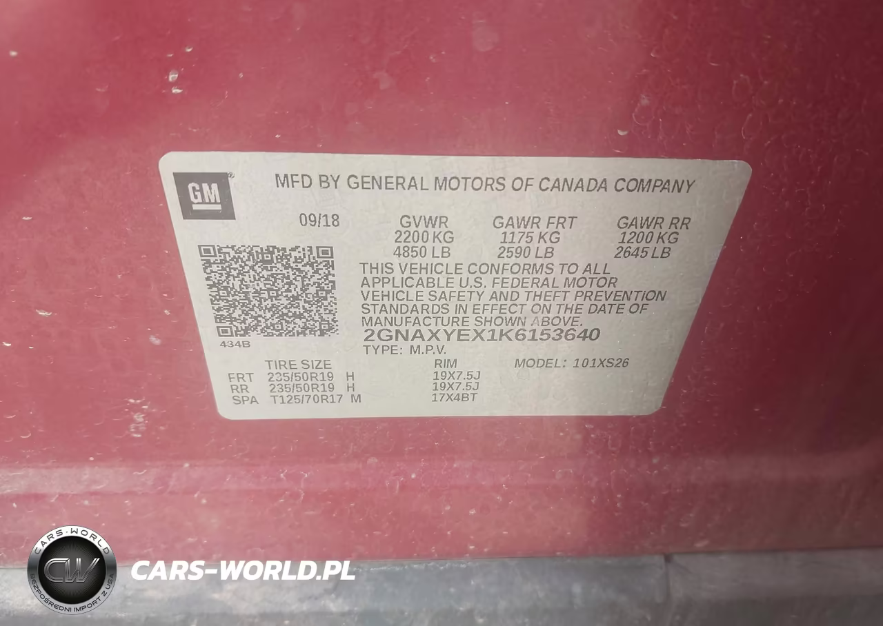 2019 Chevrolet Equinox Premier VIN:2GNAXYEX1K6153640 - 9