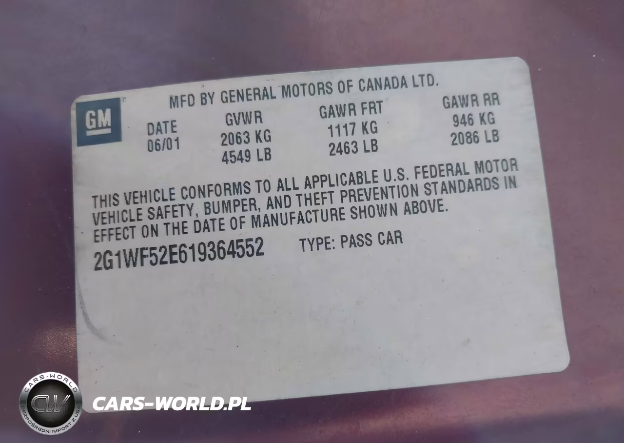 2001 Chevrolet Impala VIN:2G1WF52E619364552 - 9