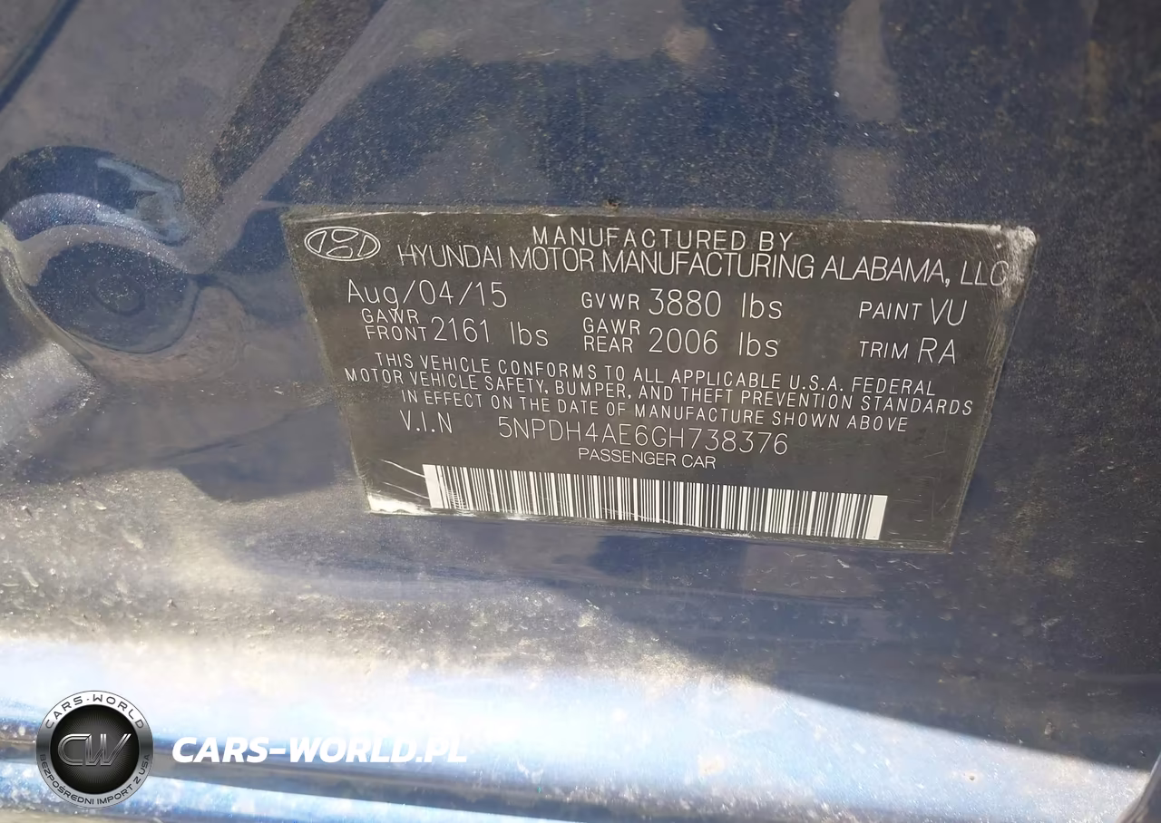 2016 Hyundai Elantra Se VIN:5NPDH4AE6GH738376 - 9