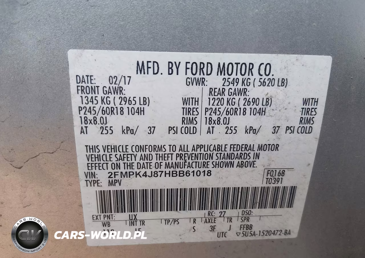 2017 Ford Edge Sel VIN:2FMPK4J87HBB61018 - 9