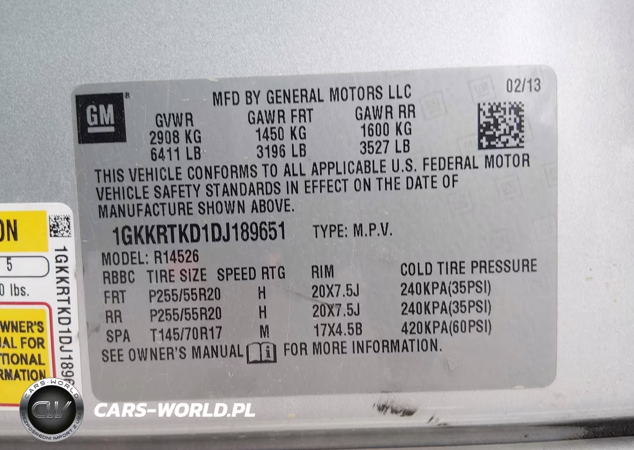 2013 GMC Acadia Denali VIN:1GKKRTKD1DJ189651 - 9