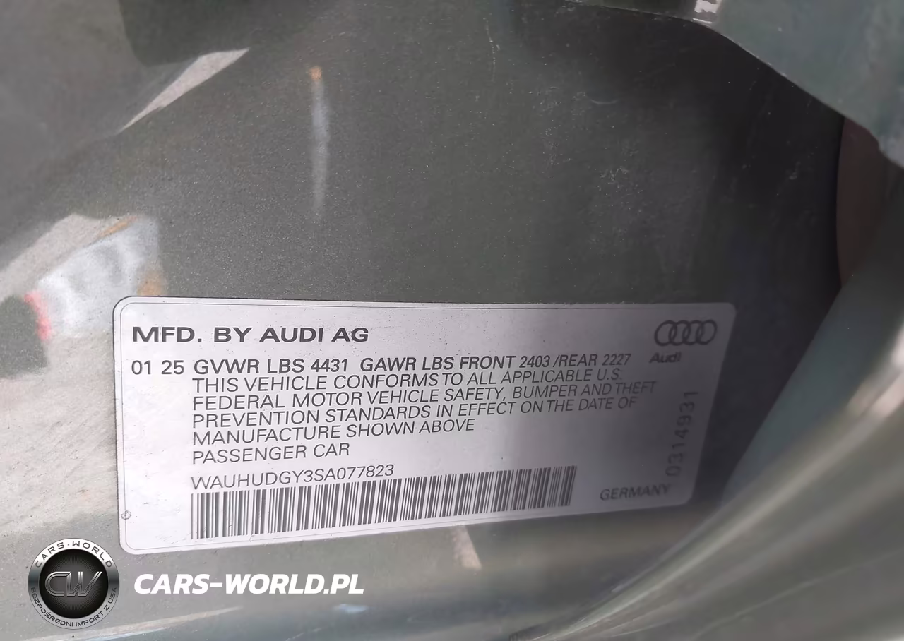 2025 Audi A3 Premium Plus 40 Tfsi Quattro S Tronic VIN:WAUHUDGY3SA077823 - 9