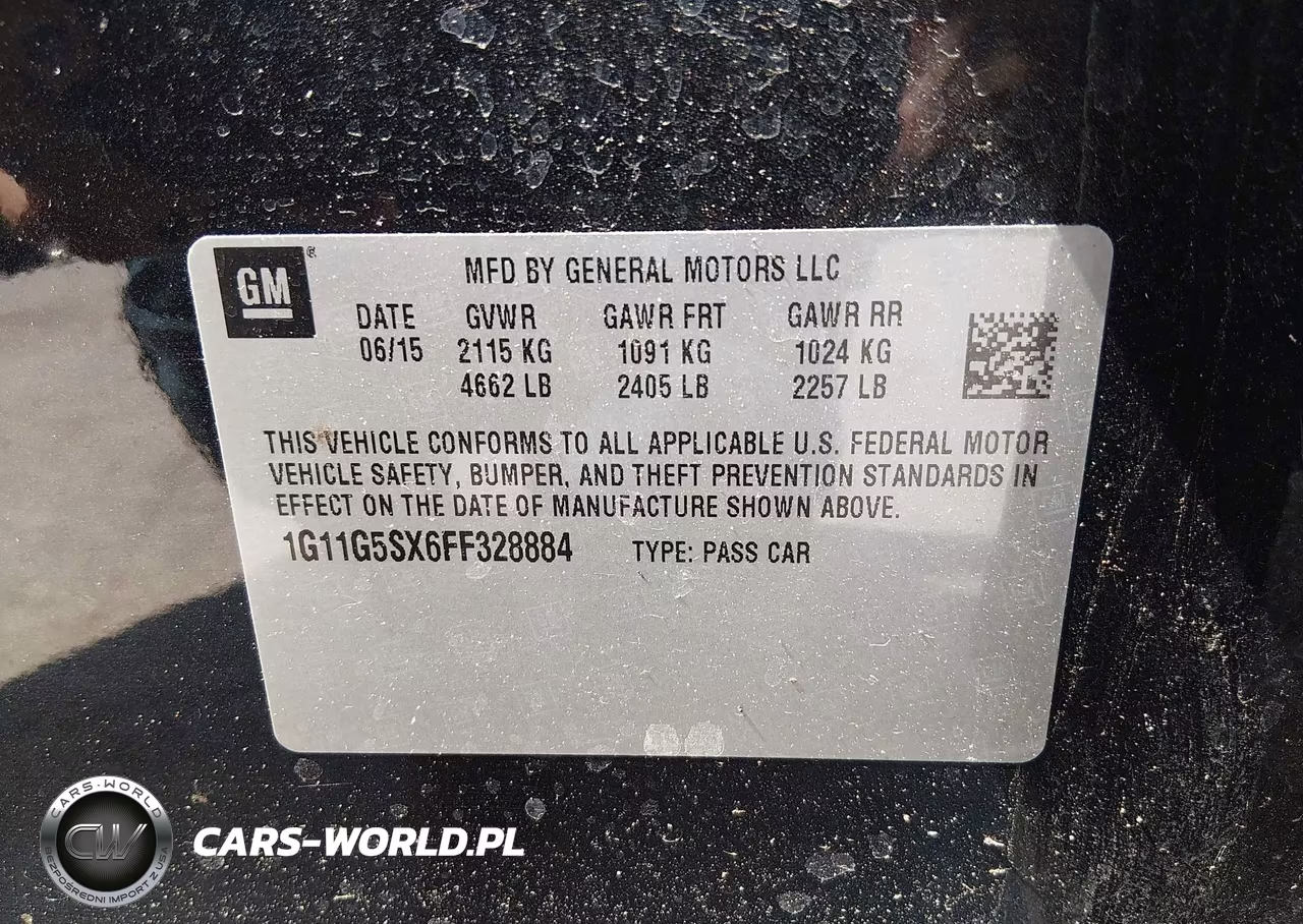 2015 Chevrolet Malibu 2Lz VIN:1G11G5SX6FF328884 - 9