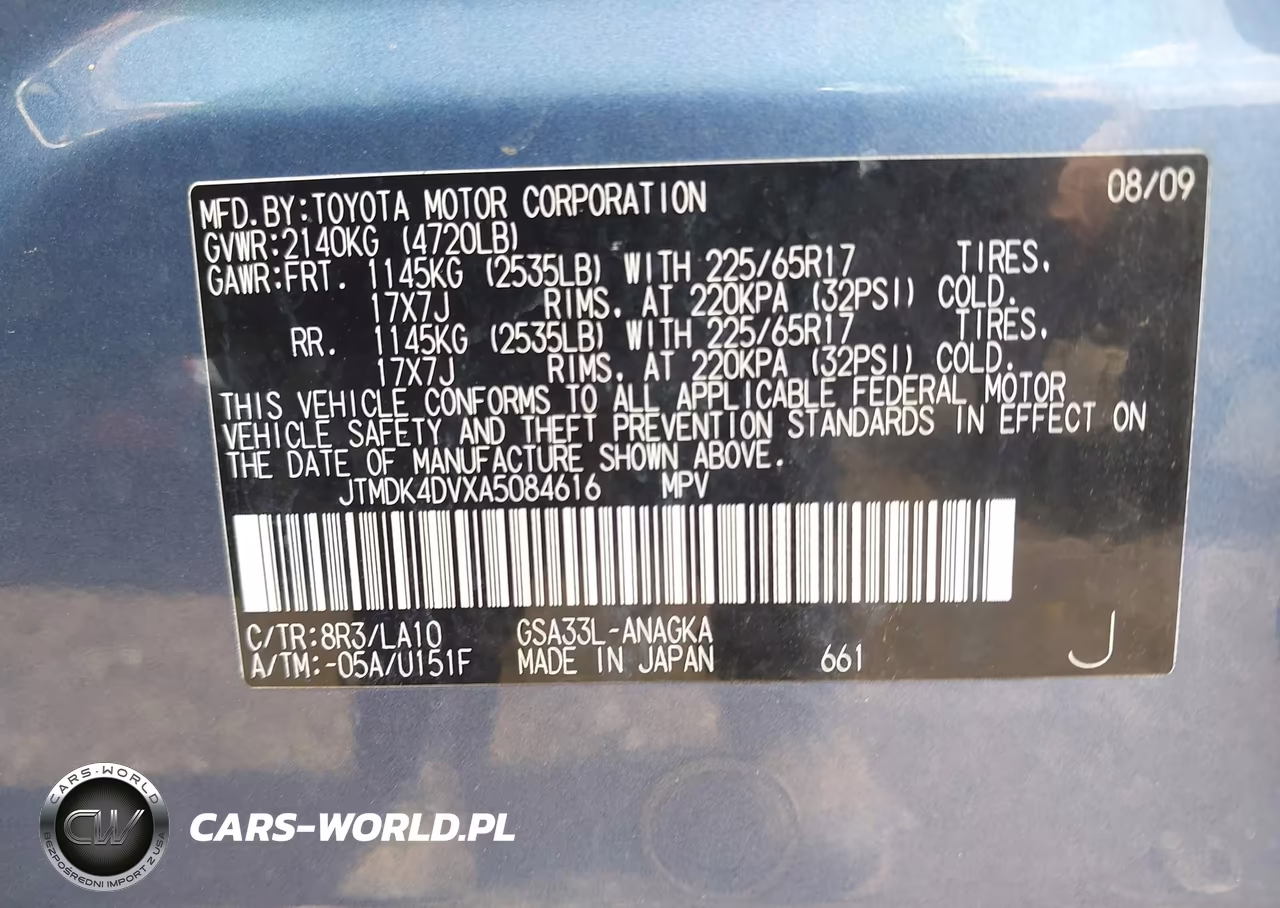 2010 Toyota Rav4 Limited V6 VIN:JTMDK4DVXA5084616 - 9