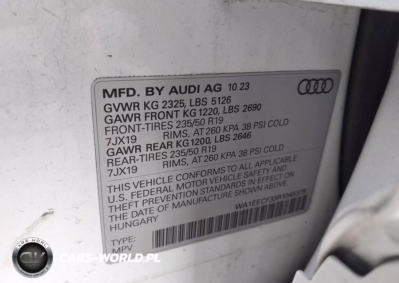 2024 Audi Q3 Premium Plus 45 Tfsi S Line Quattro Tiptronic VIN:WA1EECF33R1045378 - 9
