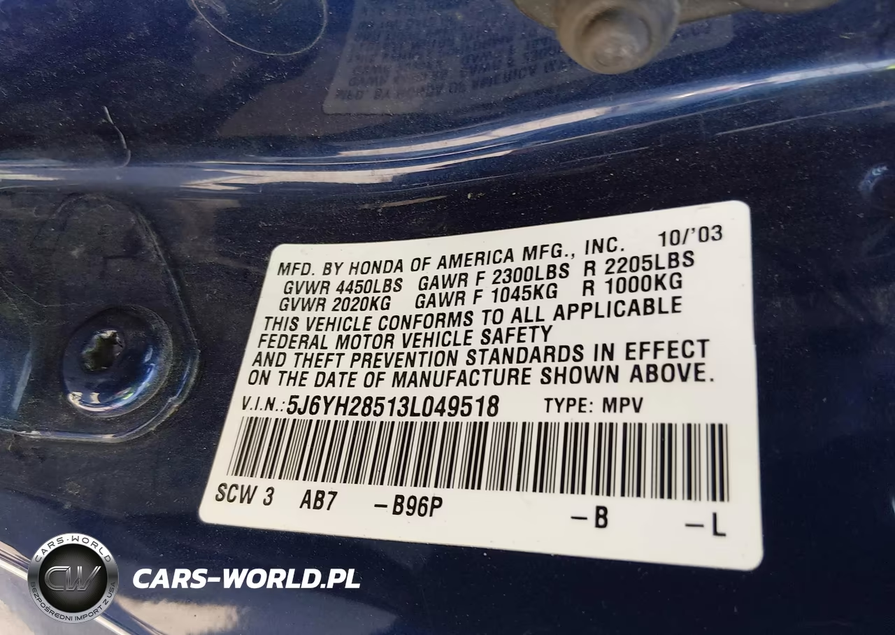 2003 Honda Element Ex VIN:5J6YH28513L049518 - 9
