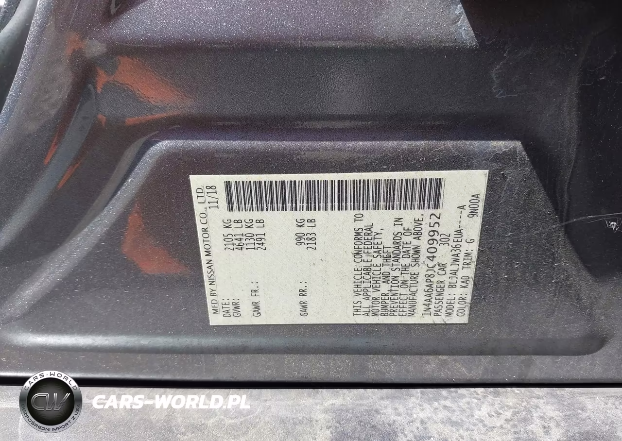 2018 Nissan Maxima 3.5 Sv VIN:1N4AA6AP8JC409952 - 9