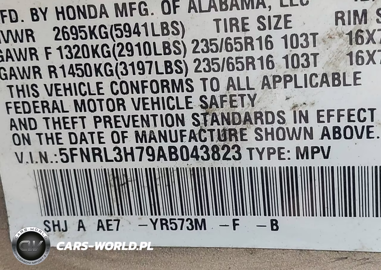 2010 Honda Odyssey Ex-L VIN:5FNRL3H79AB043823 - 9