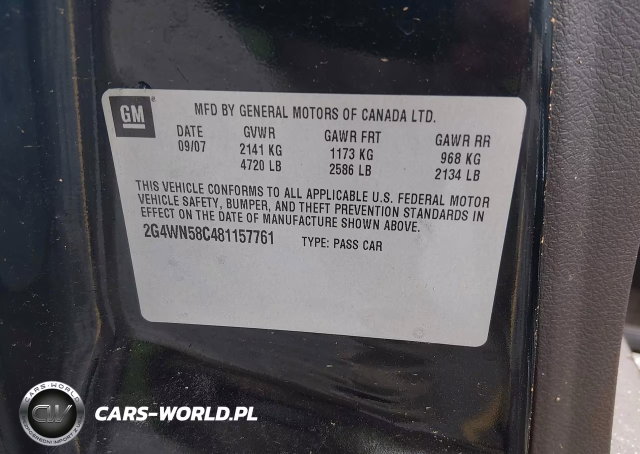 2008 Buick Lacrosse Super VIN:2G4WN58C481157761 - 9