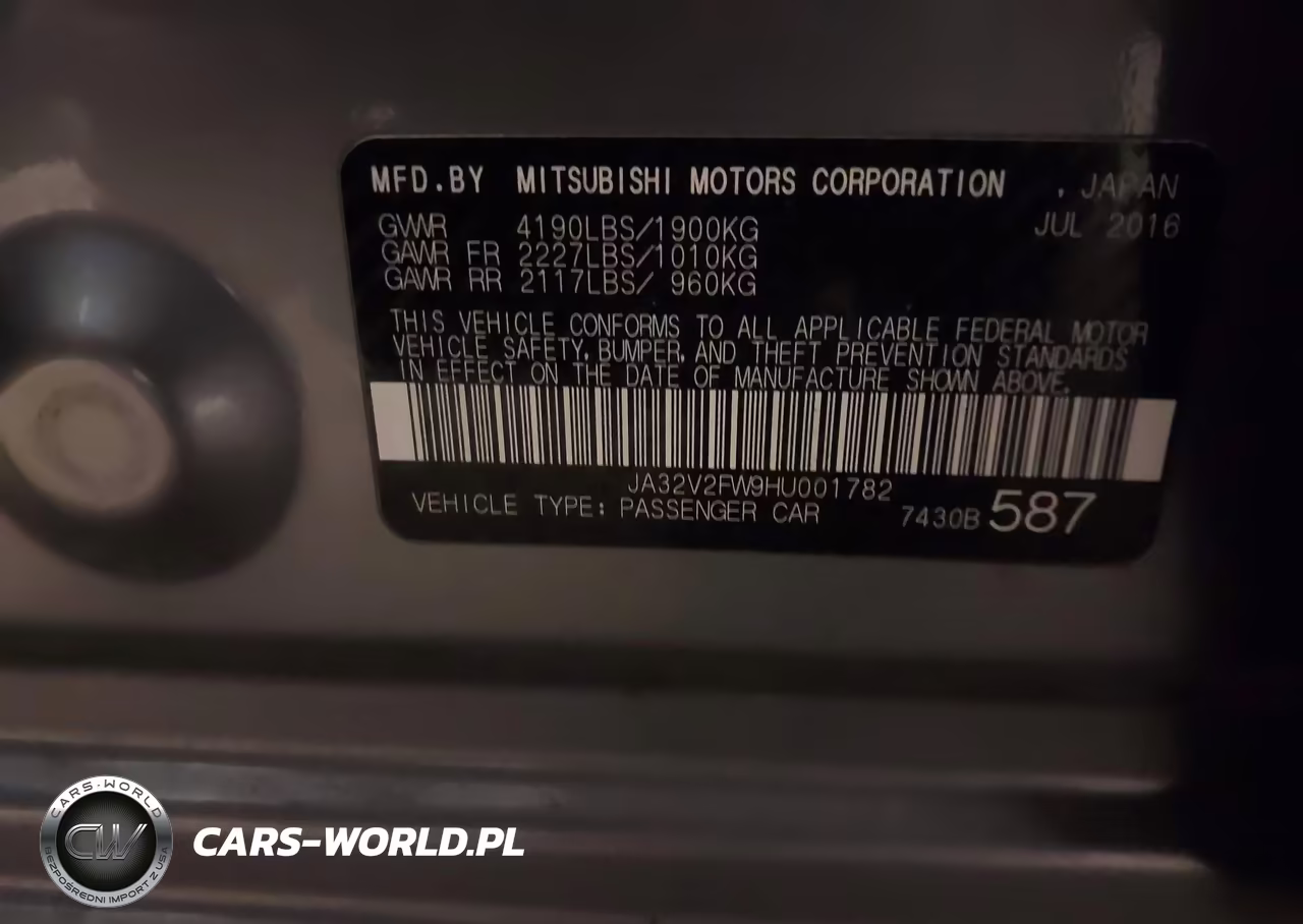 2017 Mitsubishi Lancer Es VIN:JA32V2FW9HU001782 - 9