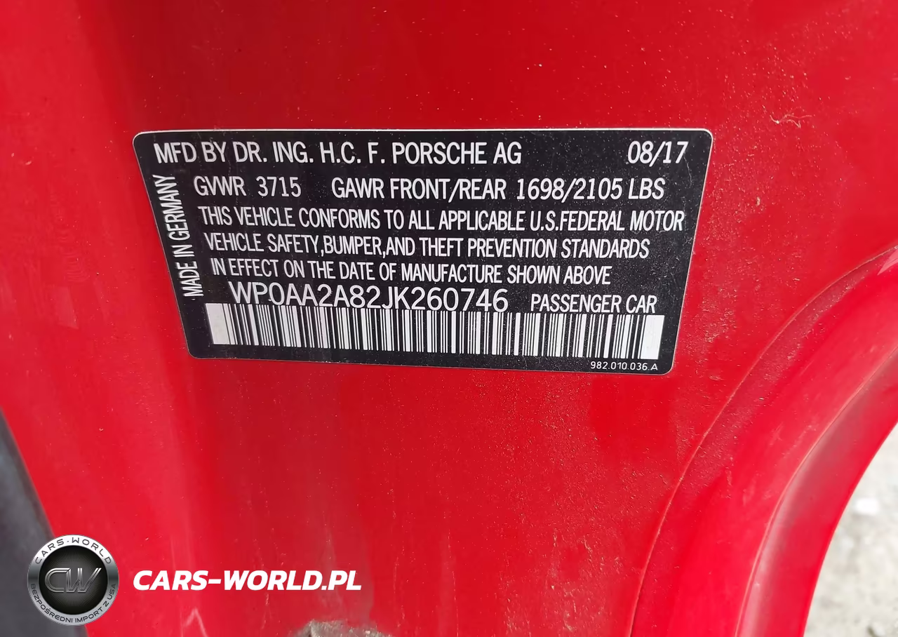 2018 Porsche 718 Cayman VIN:WP0AA2A82JK260746 - 9
