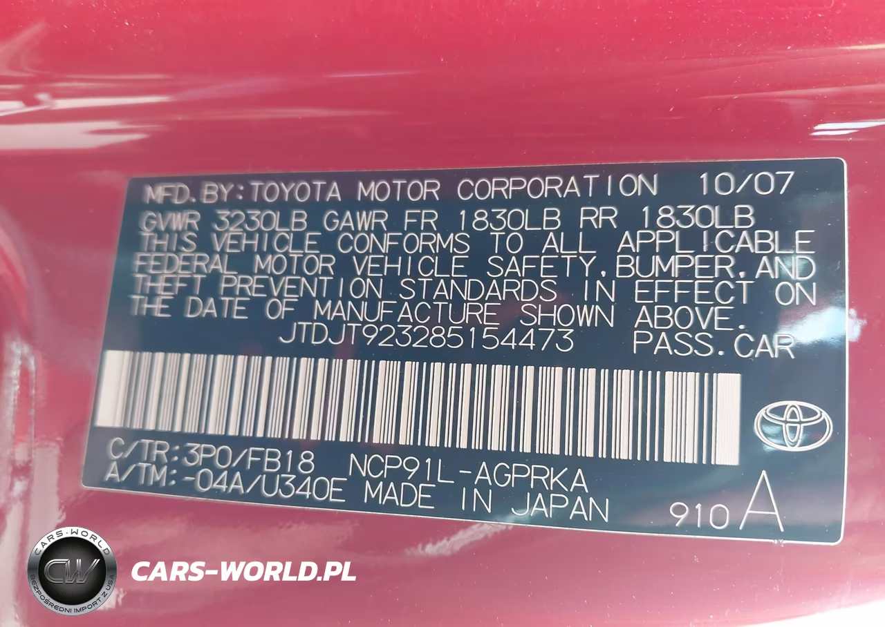 2008 Toyota Yaris VIN:JTDJT923285154473 - 9