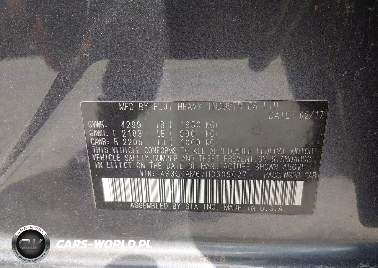 2017 Subaru Impreza 2.0I Sport VIN:4S3GKAM67H3609027 - 9