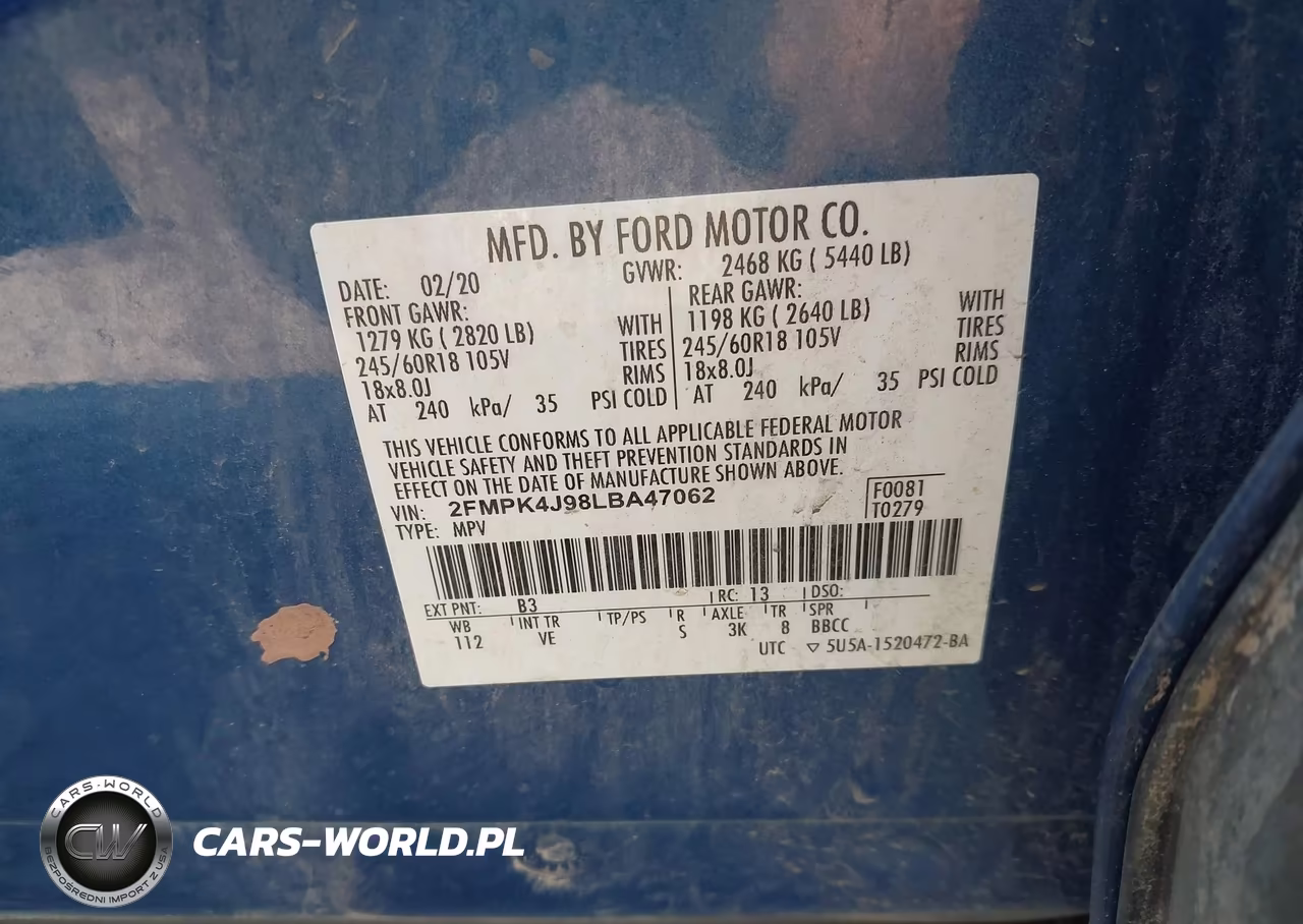 2020 Ford Edge Sel VIN:2FMPK4J98LBA47062 - 9