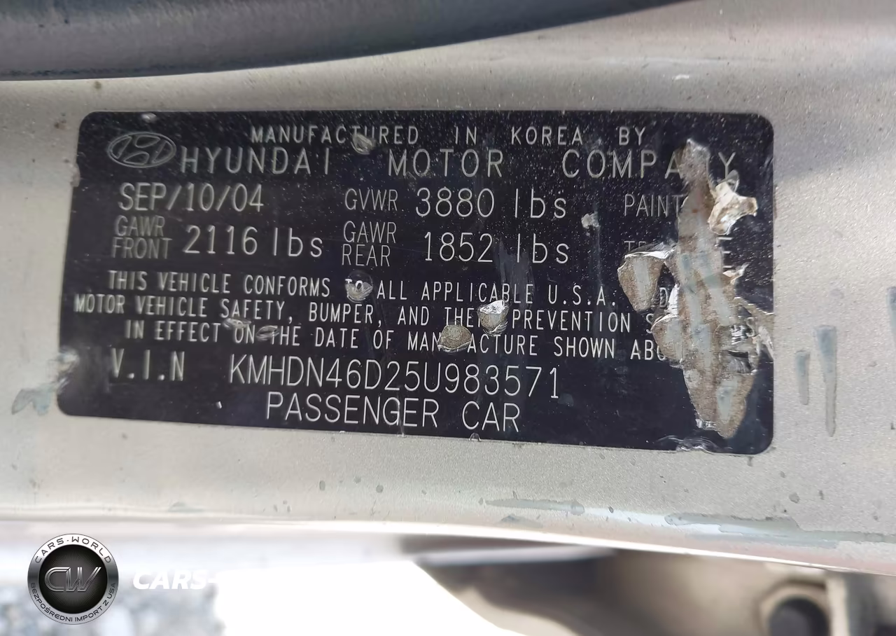 2005 Hyundai Elantra Gls-Gt VIN:KMHDN46D25U983571 - 9