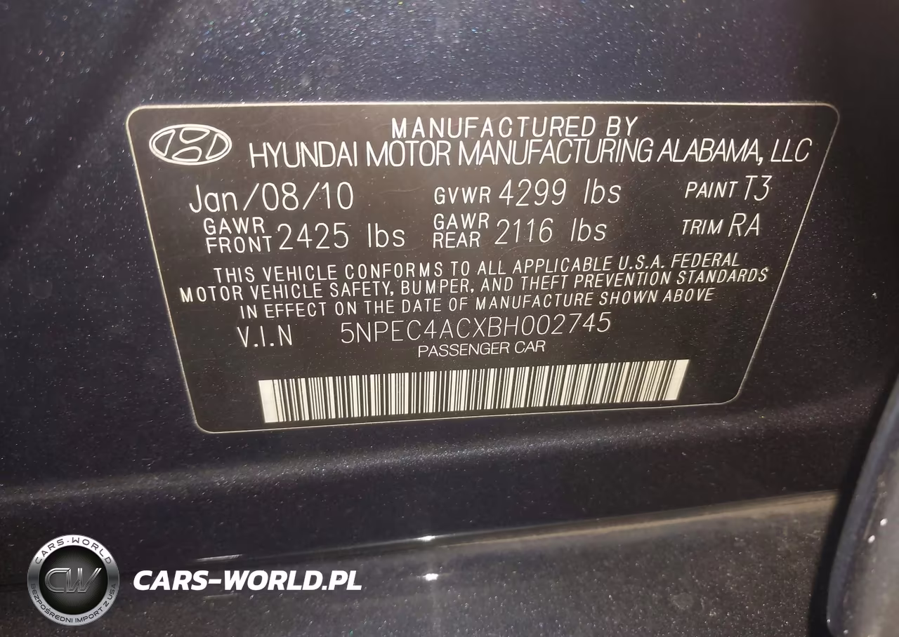 2011 Hyundai Sonata Limited VIN:5NPEC4ACXBH002745 - 9