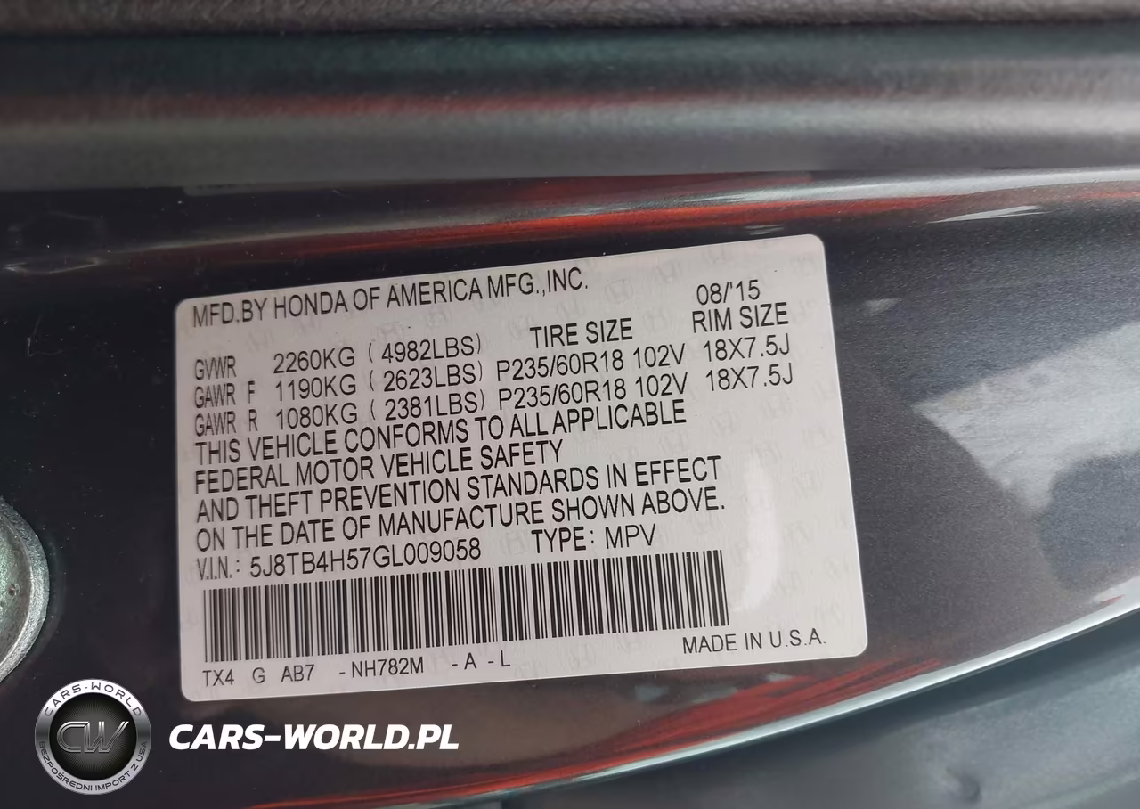 2016 Acura Rdx Technology Acurawatch Plus Packages-Technology Package VIN:5J8TB4H57GL009058 - 8