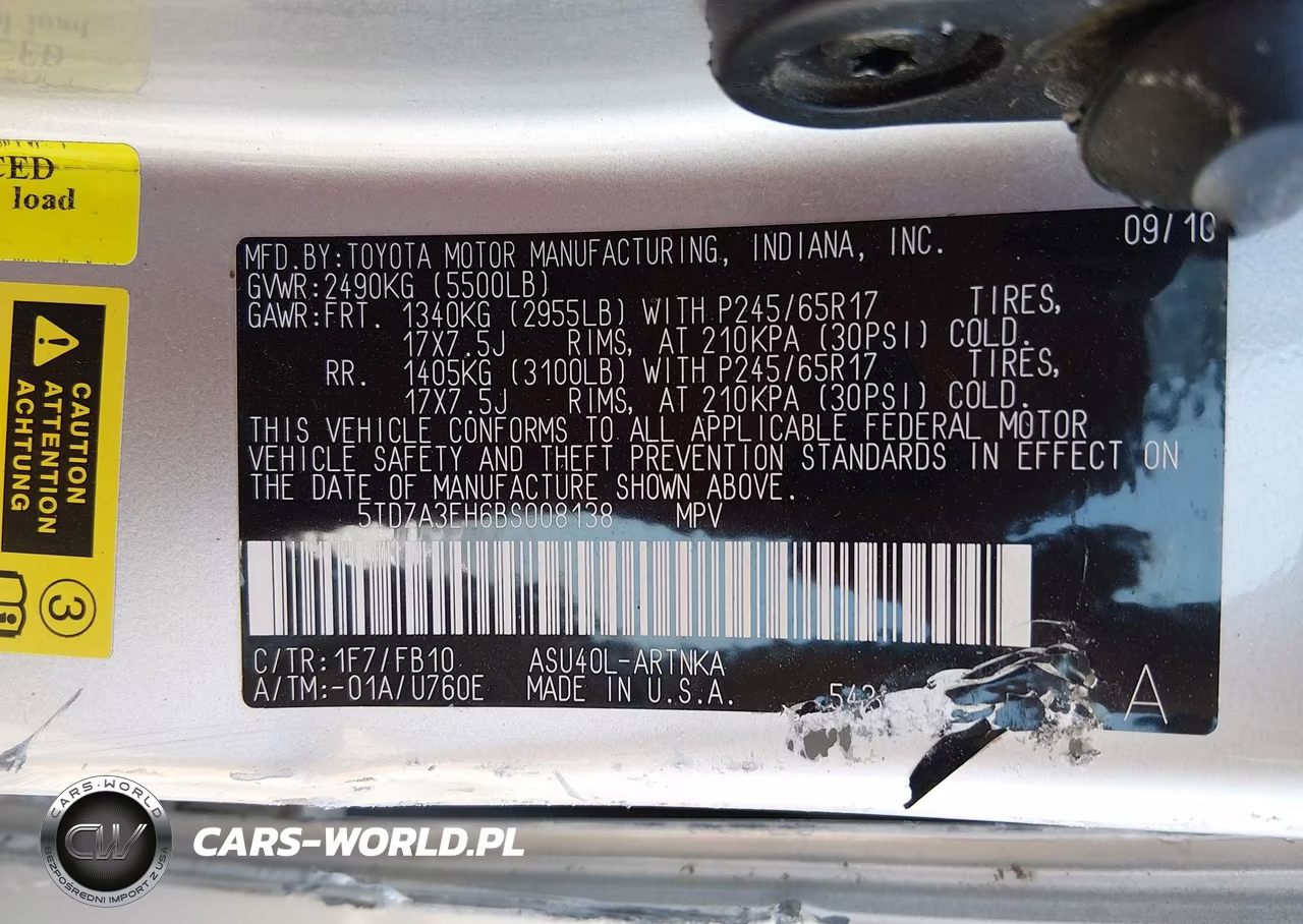 2011 Toyota Highlander VIN:5TDZA3EH6BS008138 - 9