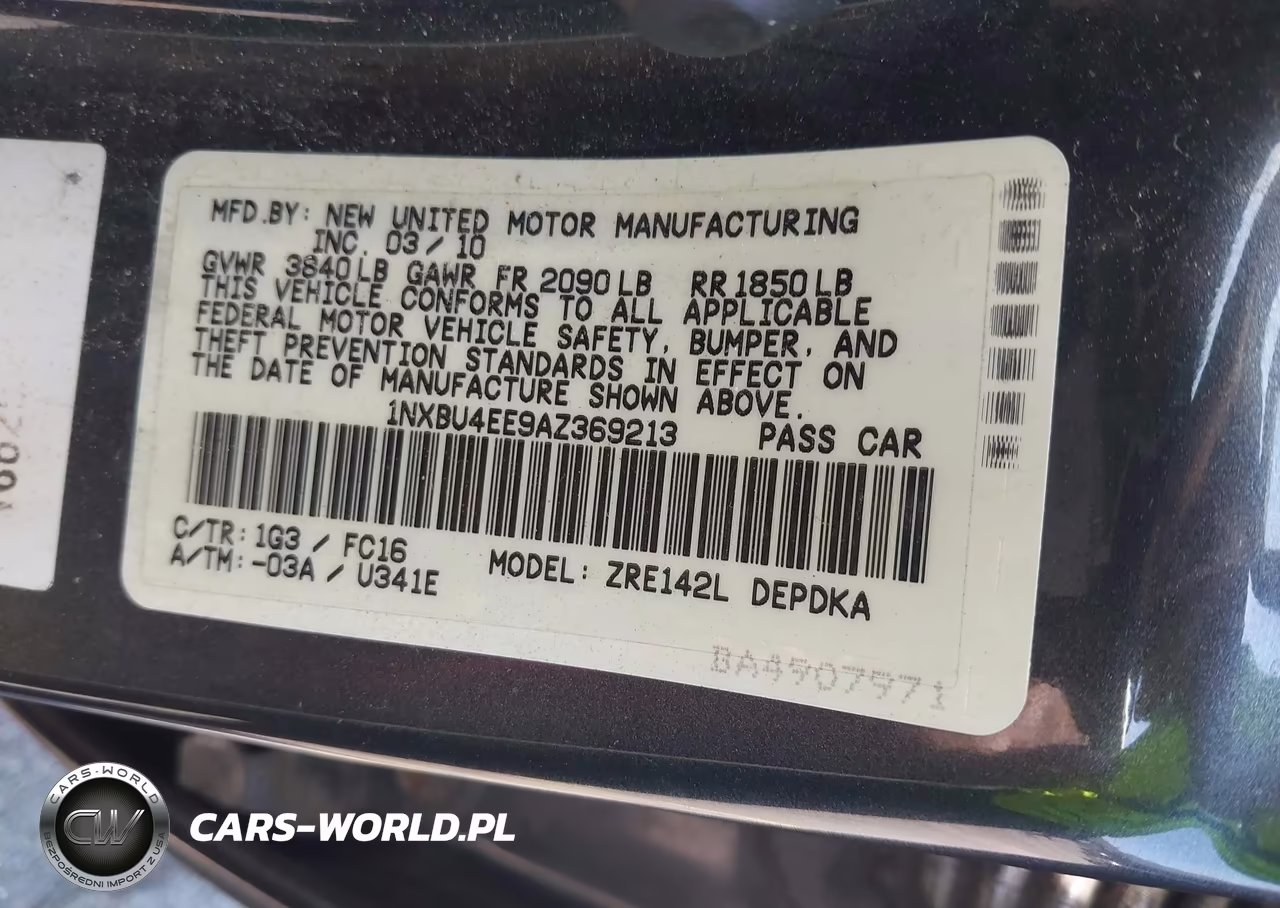 2010 Toyota Corolla Le VIN:1NXBU4EE9AZ369213 - 9