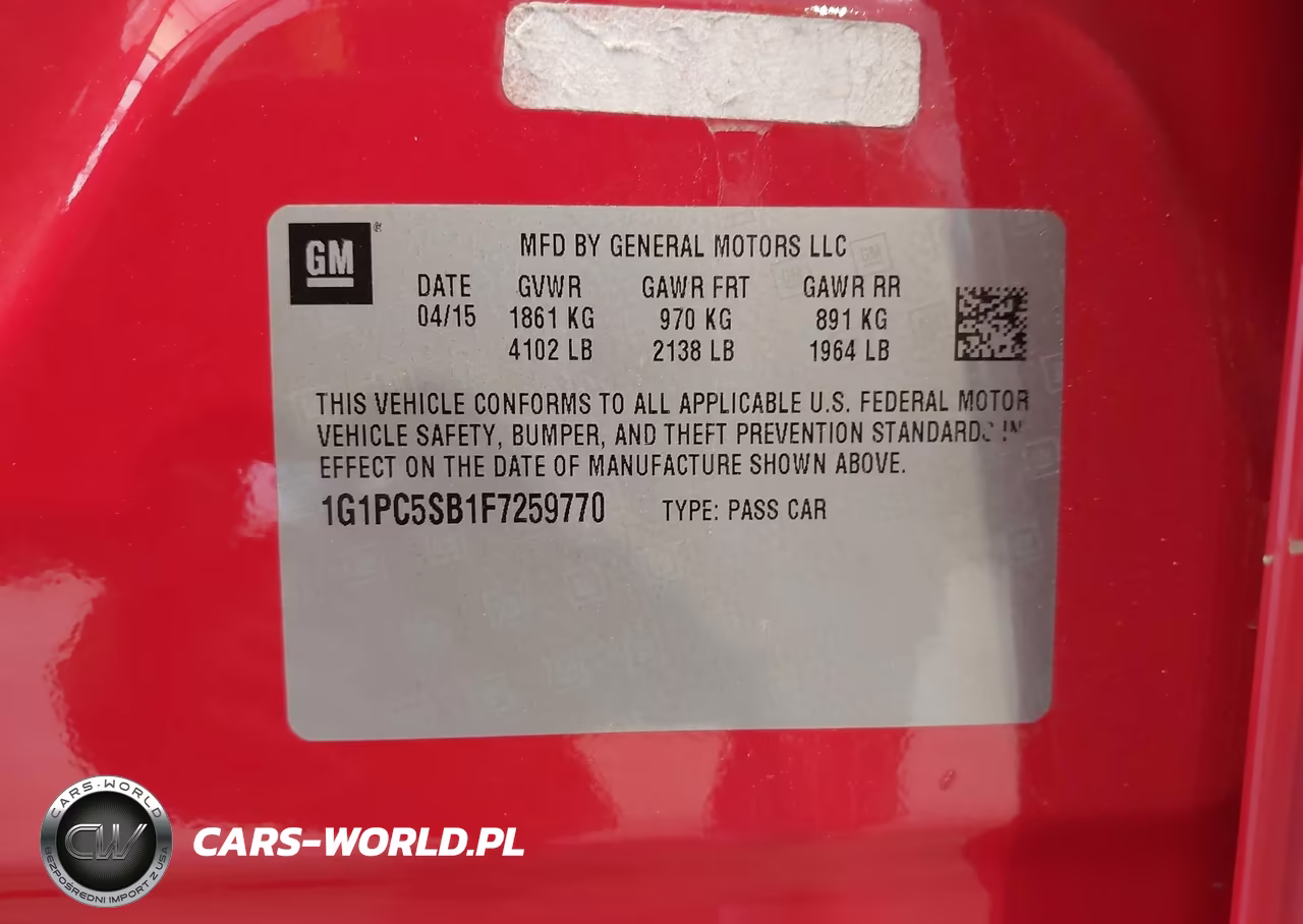 2015 Chevrolet Cruze 1Lt Auto VIN:1G1PC5SB1F7259770 - 9