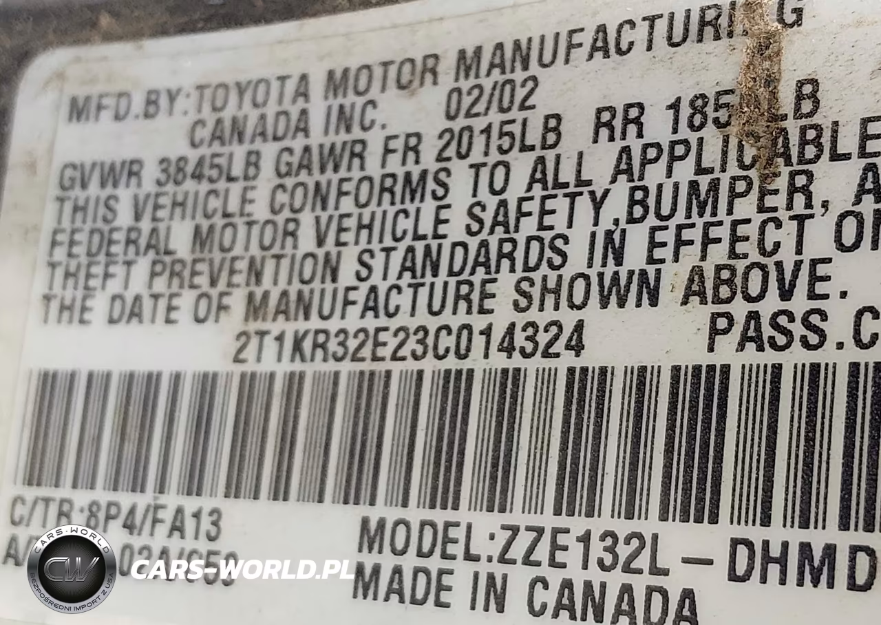 2003 Toyota Matrix Standard VIN:2T1KR32E23C014324 - 9