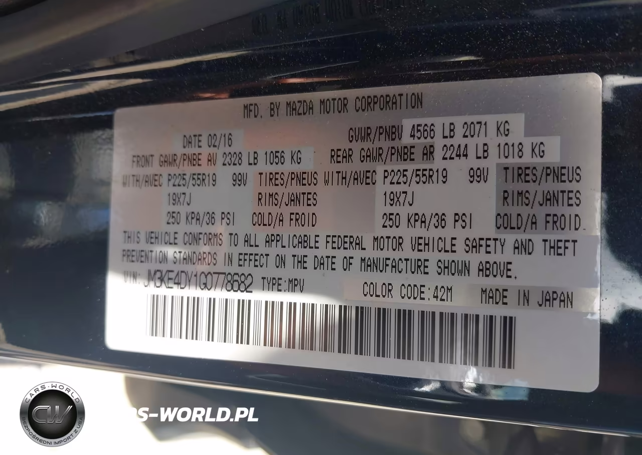 2016 Mazda Cx-5 Grand Touring VIN:JM3KE4DY1G0778682 - 9