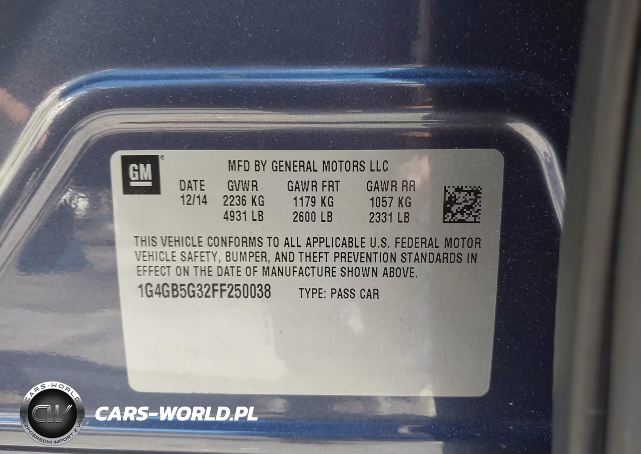 2015 Buick Lacrosse Leather VIN:1G4GB5G32FF250038 - 9
