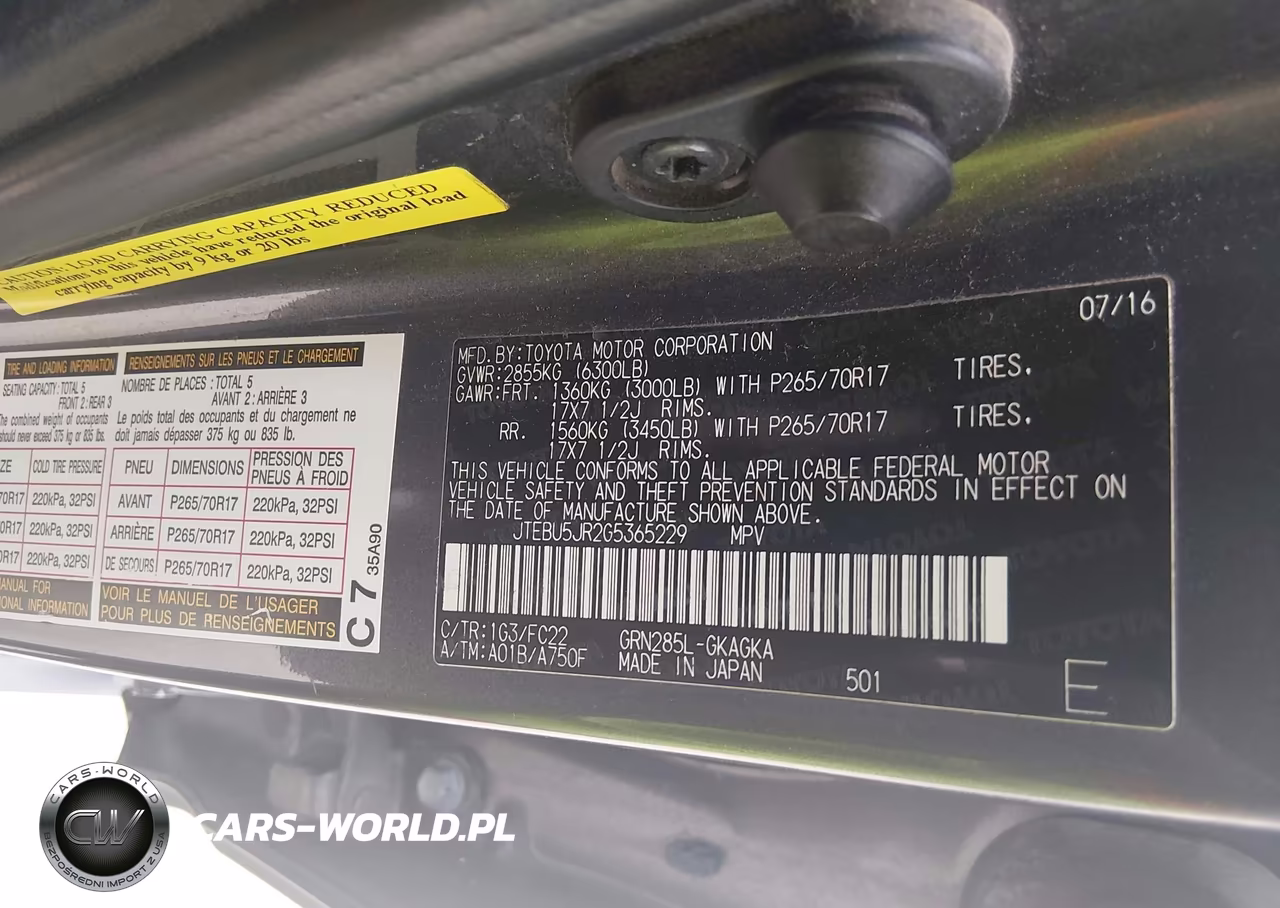 2016 Toyota 4Runner Trail VIN:JTEBU5JR2G5365229 - 9