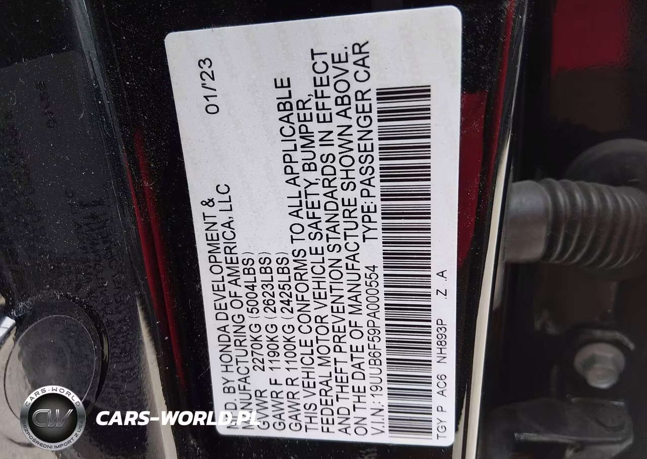 2023 Acura Tlx A-Spec Package VIN:19UUB6F59PA000554 - 9