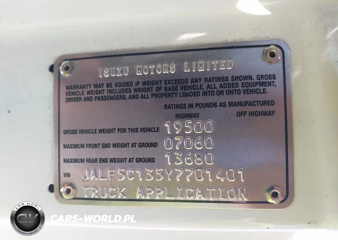 2000 Isuzu Frr VIN:JALF5C135Y7701401 - 8