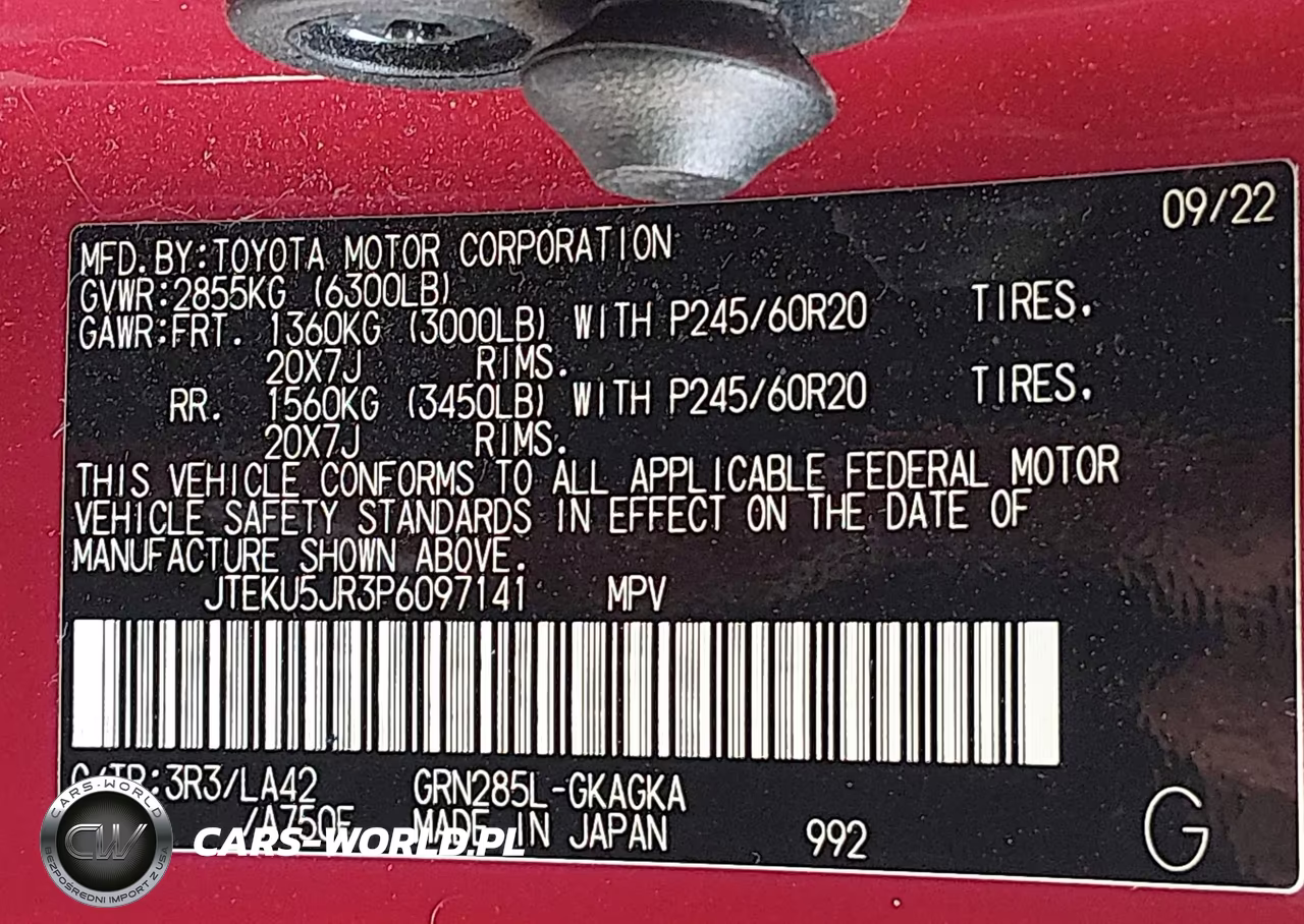2023 Toyota 4Runner Limited VIN:JTEKU5JR3P6097141 - 9