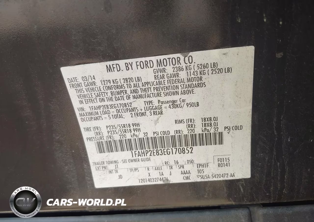2014 Ford Taurus Sel VIN:1FAHP2E83EG170852 - 9