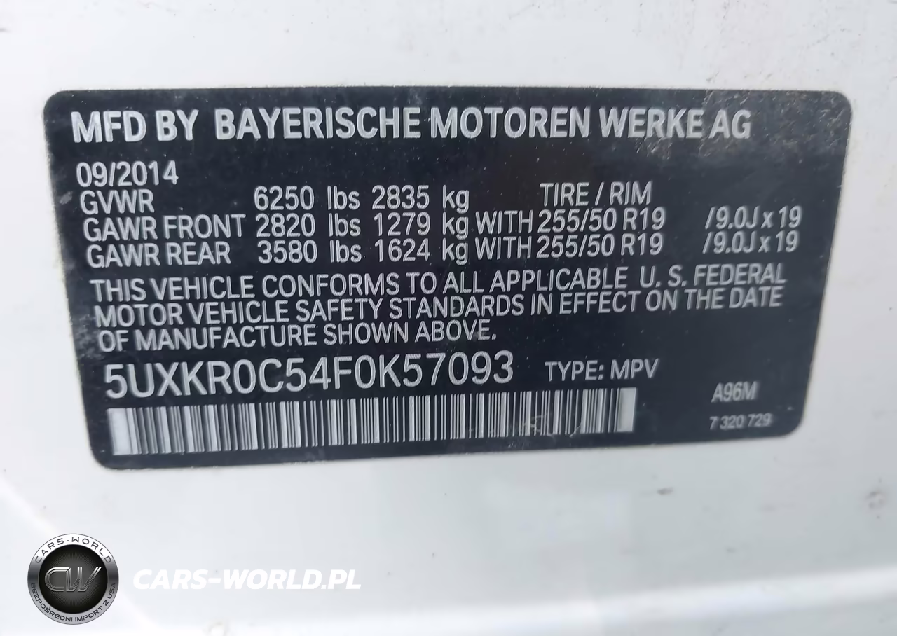 2015 BMW X5 xDrive35I VIN:5UXKR0C54F0K57093 - 9