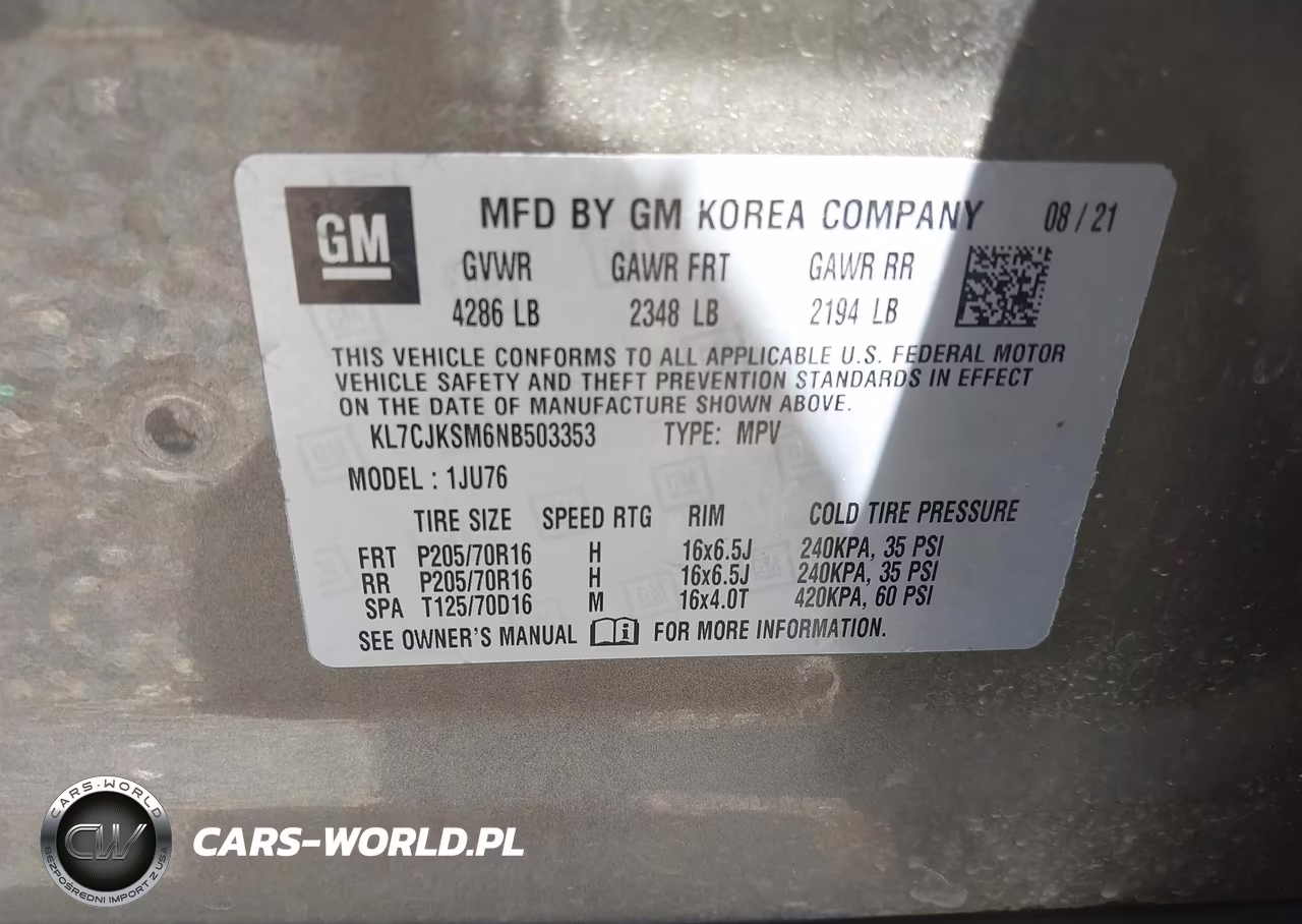 2022 Chevrolet Trax Fwd Ls VIN:KL7CJKSM6NB503353 - 9