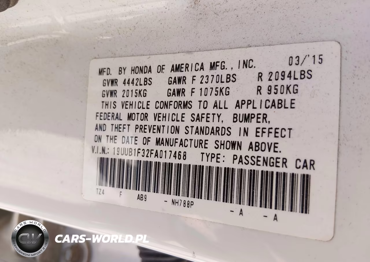 2015 Acura Tlx VIN:19UUB1F32FA017468 - 9