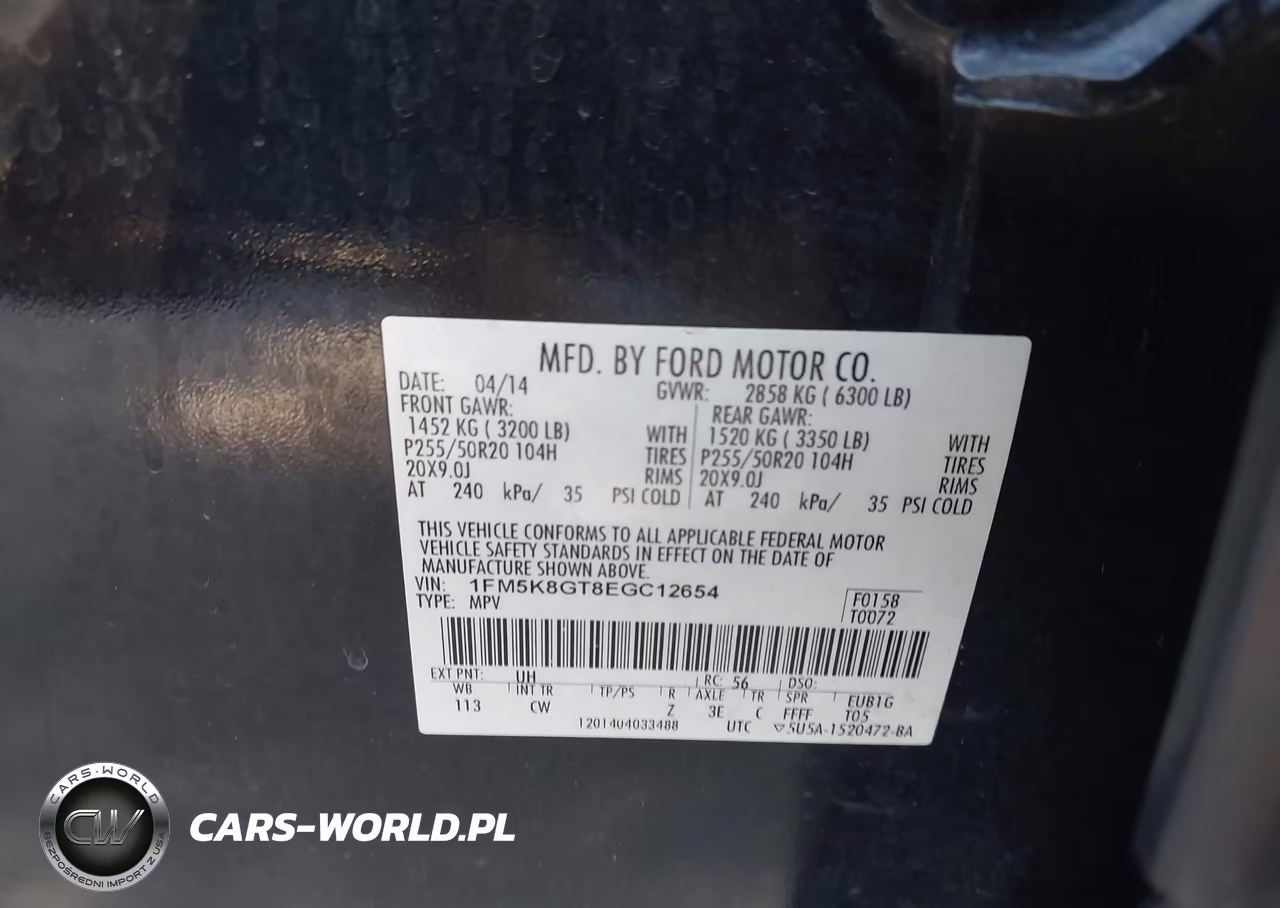 2014 Ford Explorer Sport VIN:1FM5K8GT8EGC12654 - 9