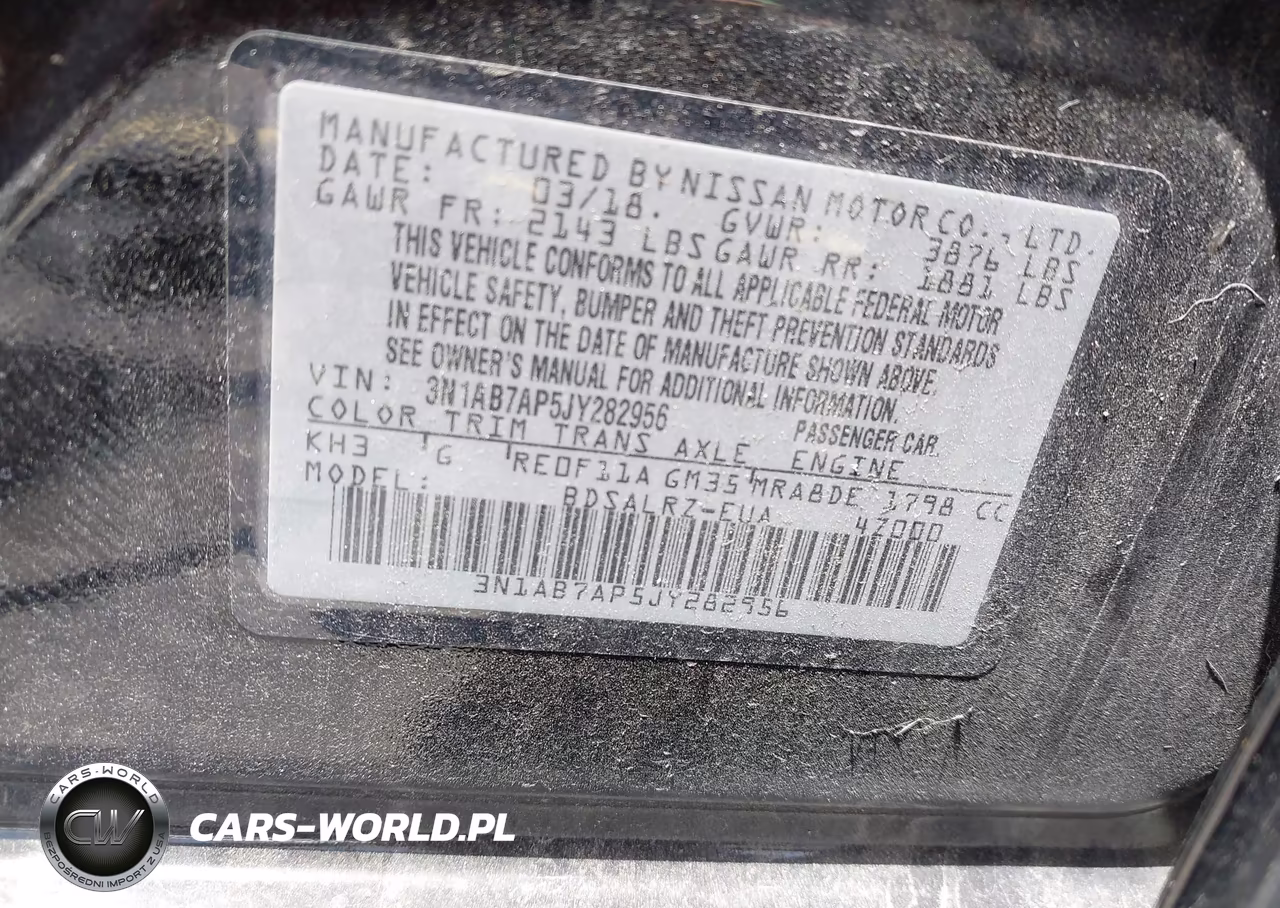 2018 Nissan Sentra Sr VIN:3N1AB7AP5JY282956 - 9