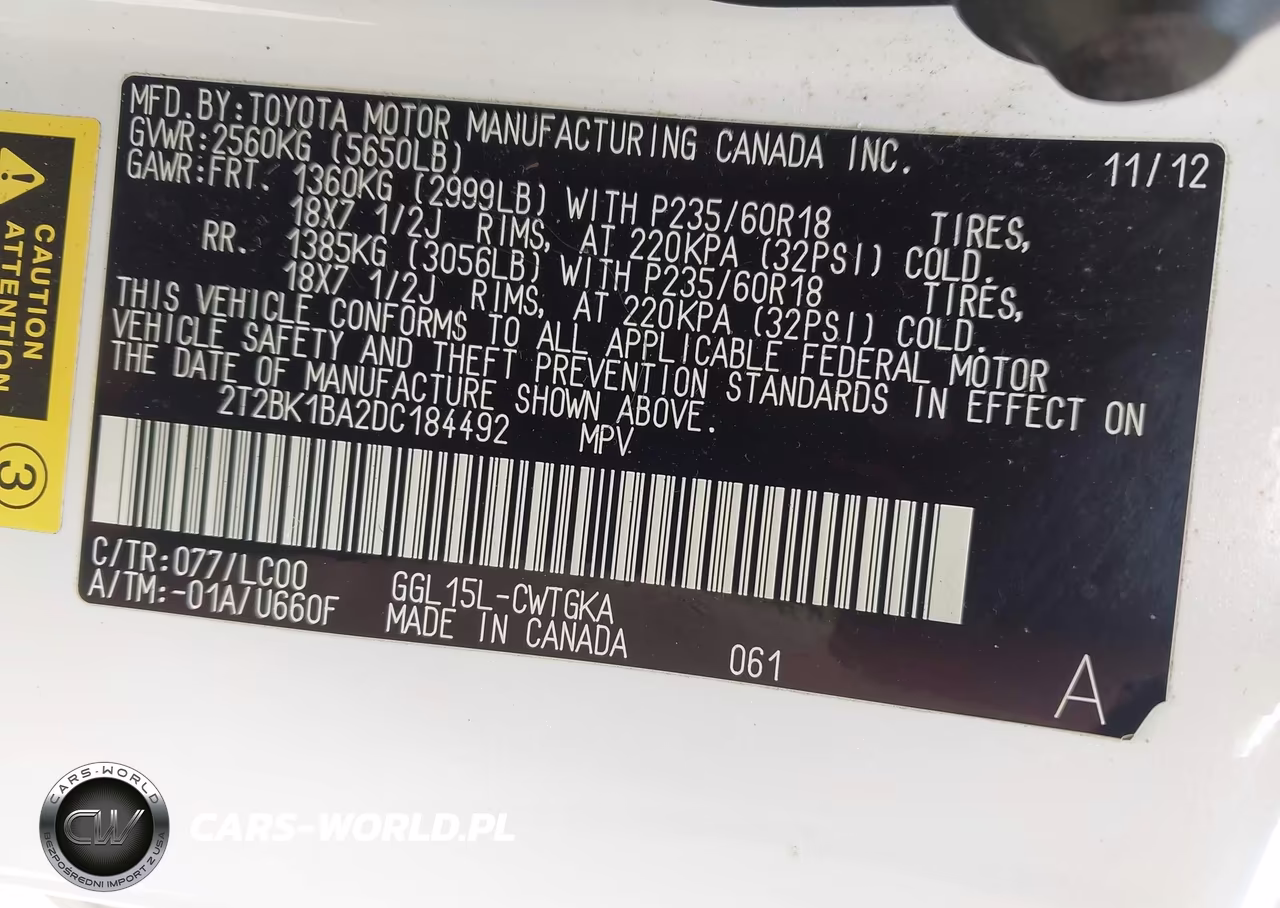 2013 Lexus Rx 350 VIN:2T2BK1BA2DC184492 - 9
